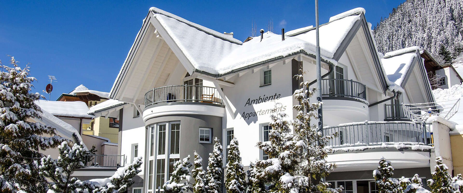 Ambiente Apartments in Ischgl in winter