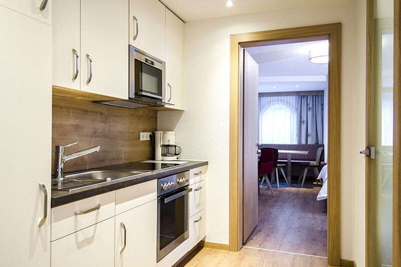 Kitchen in the holiday flat type B and B1 in the Versalerhof