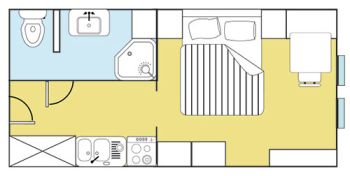 Floor plan of apartment type D1