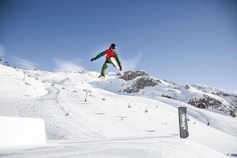 Ischgl winter ski area with mogul slopes